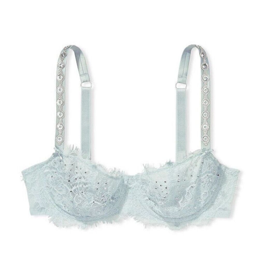 Victoria's Secret Dream Angels Push-up w/o Padding Bling Robin's Egg Blue Sz 36D